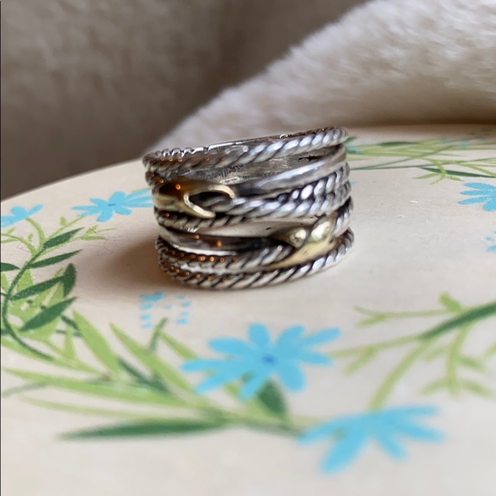 David Yurman Double X Crossover Ring!! - Picture 2 of 7